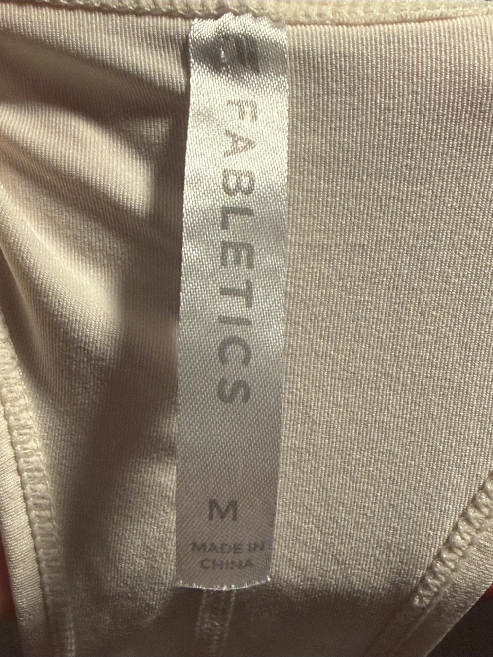 Fabletics Essential Racerback Tank — Bone / Cream